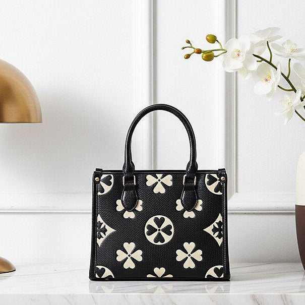 Clover Monogram Vegan Leather Satchel 🍀👜✨
