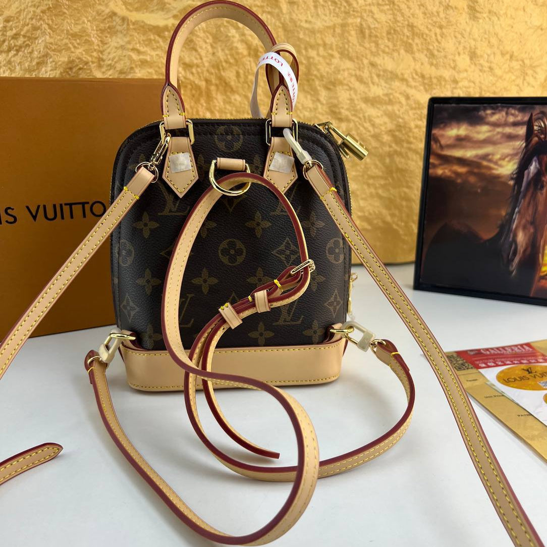 Louis Vuitton Monogram Alma Backpack with Vachetta Trim 👜✨🤎