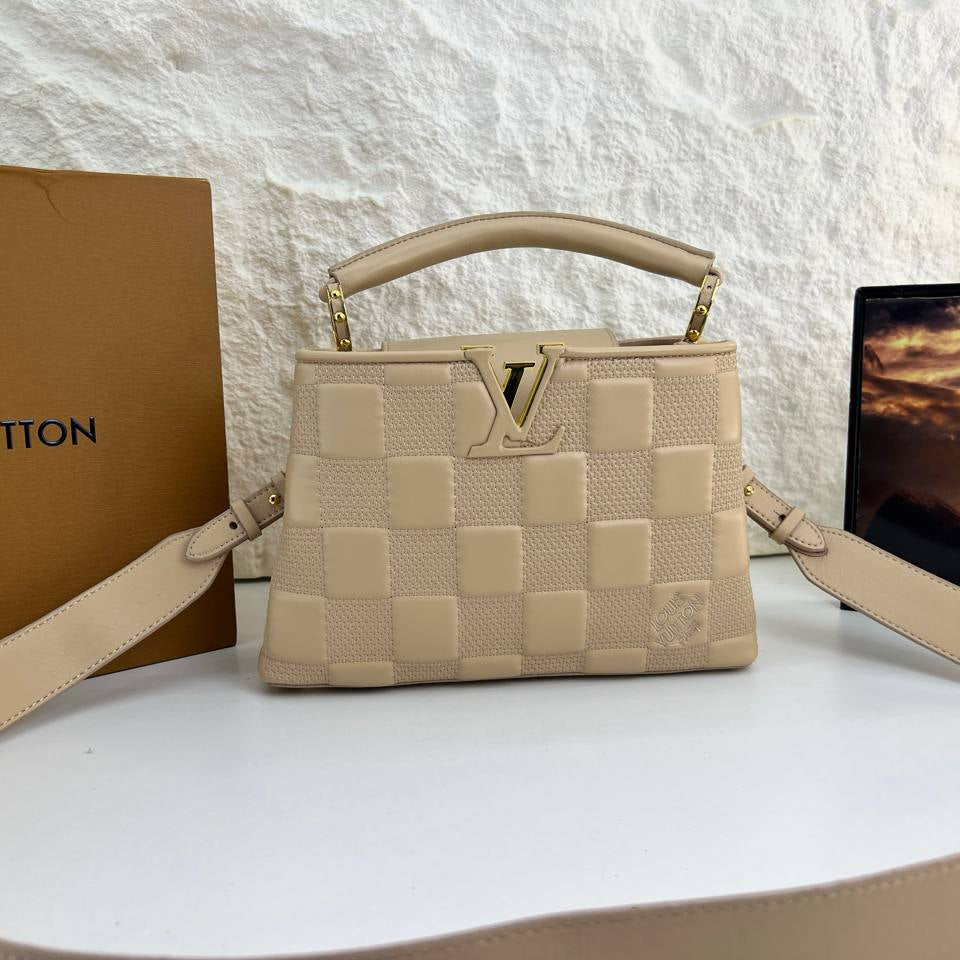 Louis Vuitton Capucines BB Damier Quilt Leather Handbag 🖤👜✨