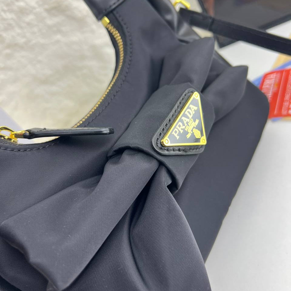 Prada Re-Edition Nylon Bow Mini Bag 🎀🖤✨