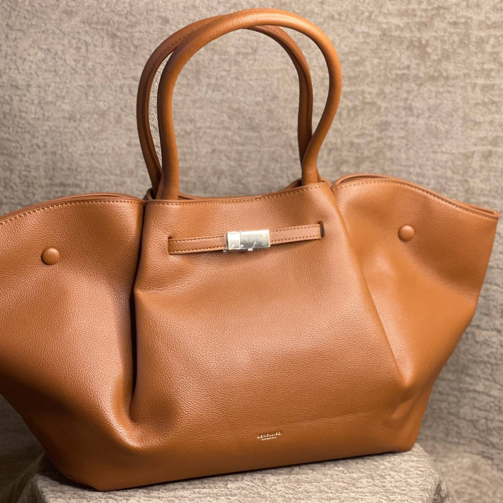 DeMellier: Chic Tote 👜 in Black, Brown, Red & White