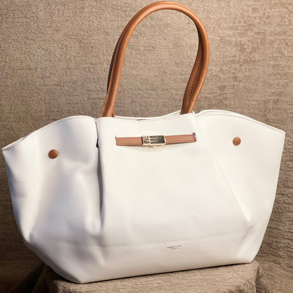 DeMellier: Chic Tote 👜 in Black, Brown, Red & White