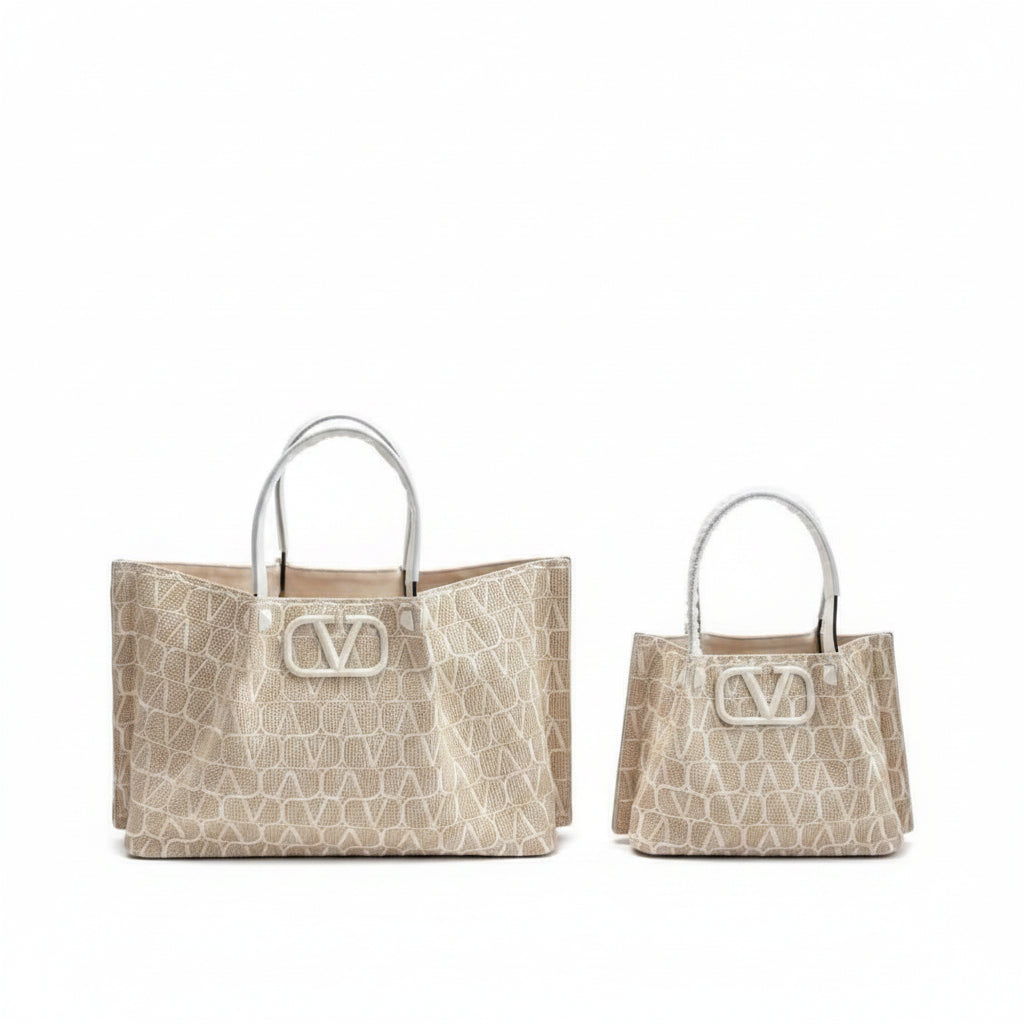 VALENTINO Beige & White Bag 🤍✨