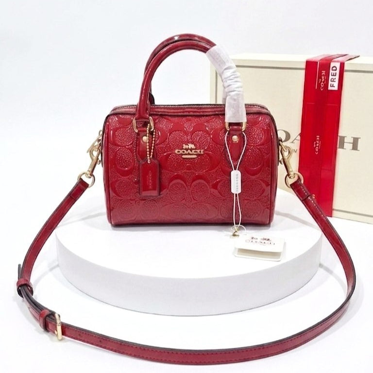 Coach Mirror Bag in Red ❤️ Luxury Crossbody with Golden Box ✨