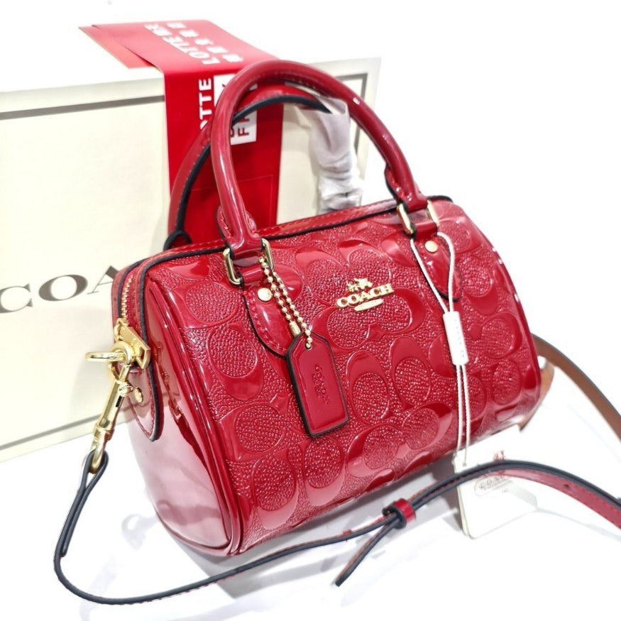 Coach Mirror Bag in Red ❤️ Luxury Crossbody with Golden Box ✨