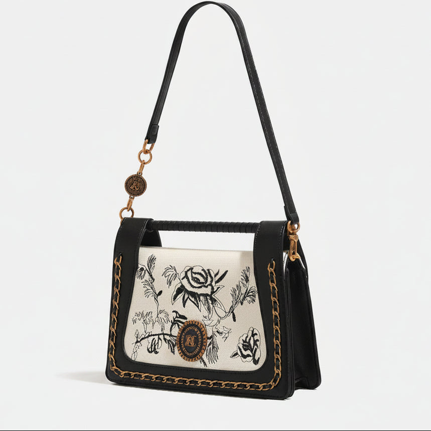 Floral Embroidered Bag 🌹👜🖤