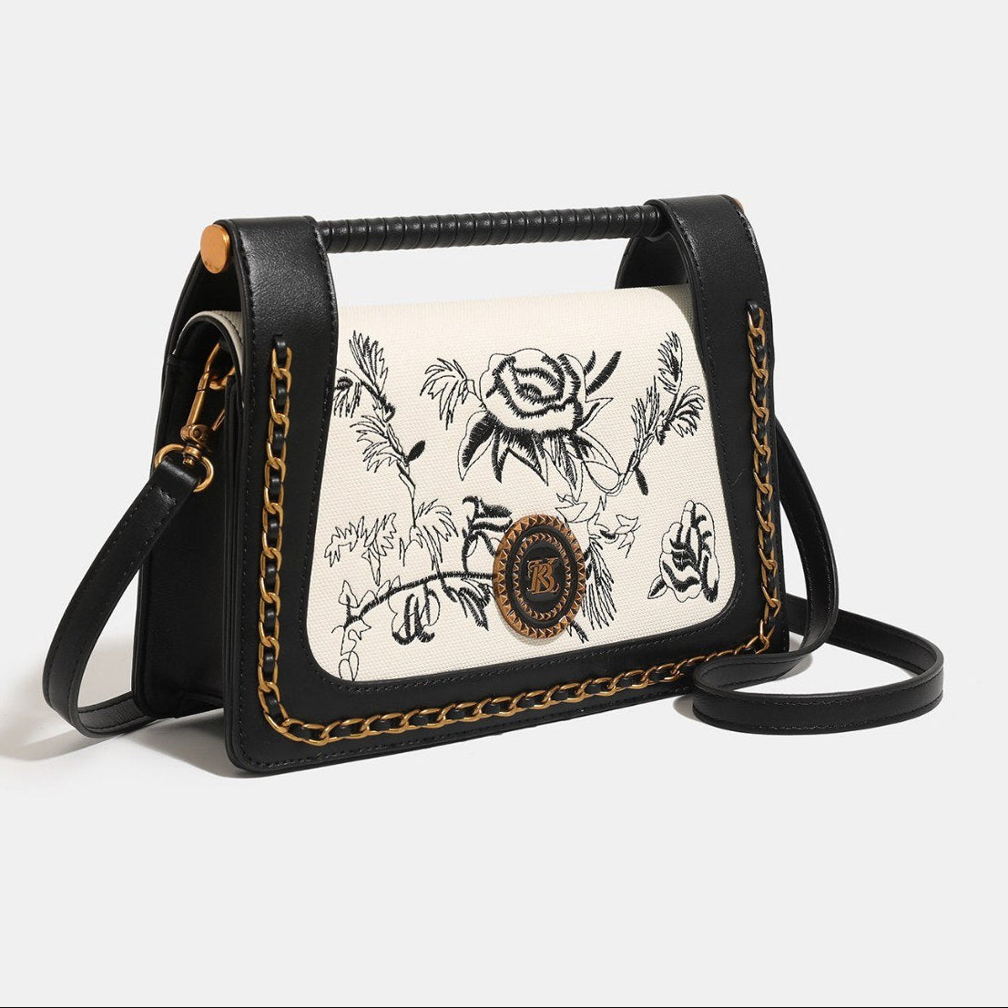 Floral Embroidered Bag 🌹👜🖤