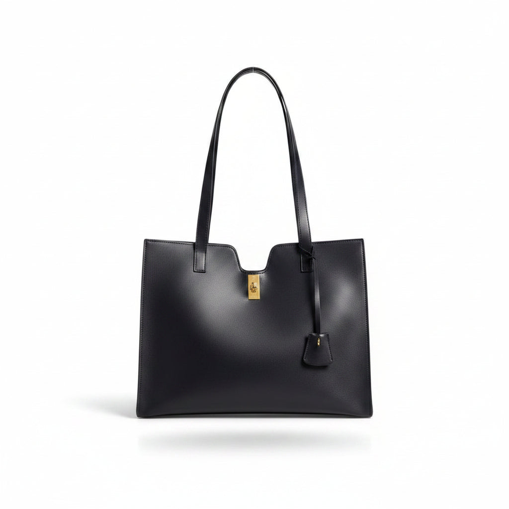 Celine Black Tote Bag with Elegant Gold-Tone Hardware ✨👜