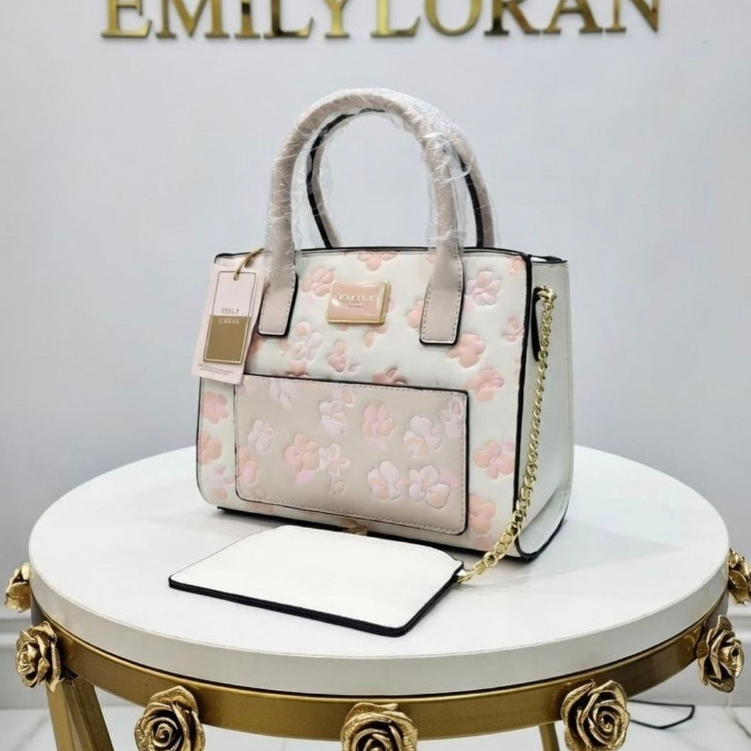 Emily Loran Floral Handbag with Matching Wallet Set 🌸👜