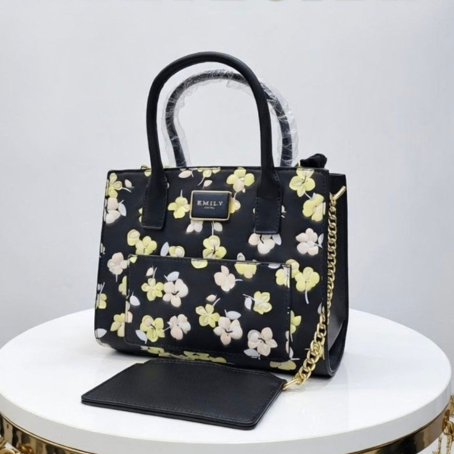 Emily Loran Floral Handbag with Matching Wallet Set 🌸👜