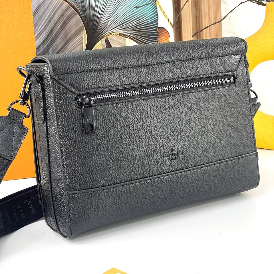 Louis Vuitton Blue Messenger Bag with Embossed Logo 💼✨