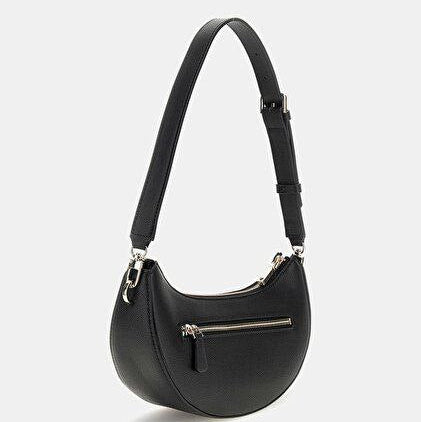 Guess Crescent Leather Shoulder Bag with Contrast Stitching 🌙✨