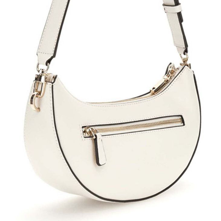 Guess Crescent Leather Shoulder Bag with Contrast Stitching 🌙✨