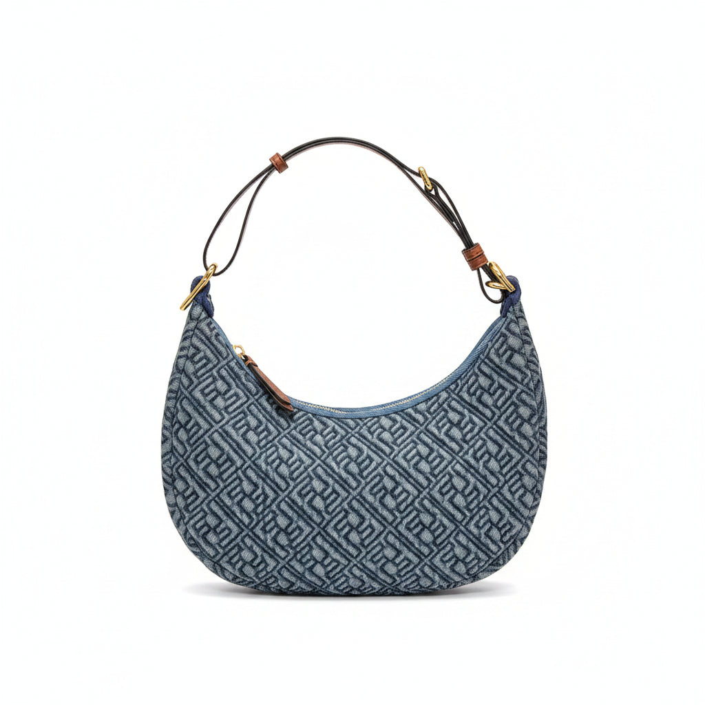 Fendi Denim Hobo Bag with Gold-Tone Hardware 💙👜