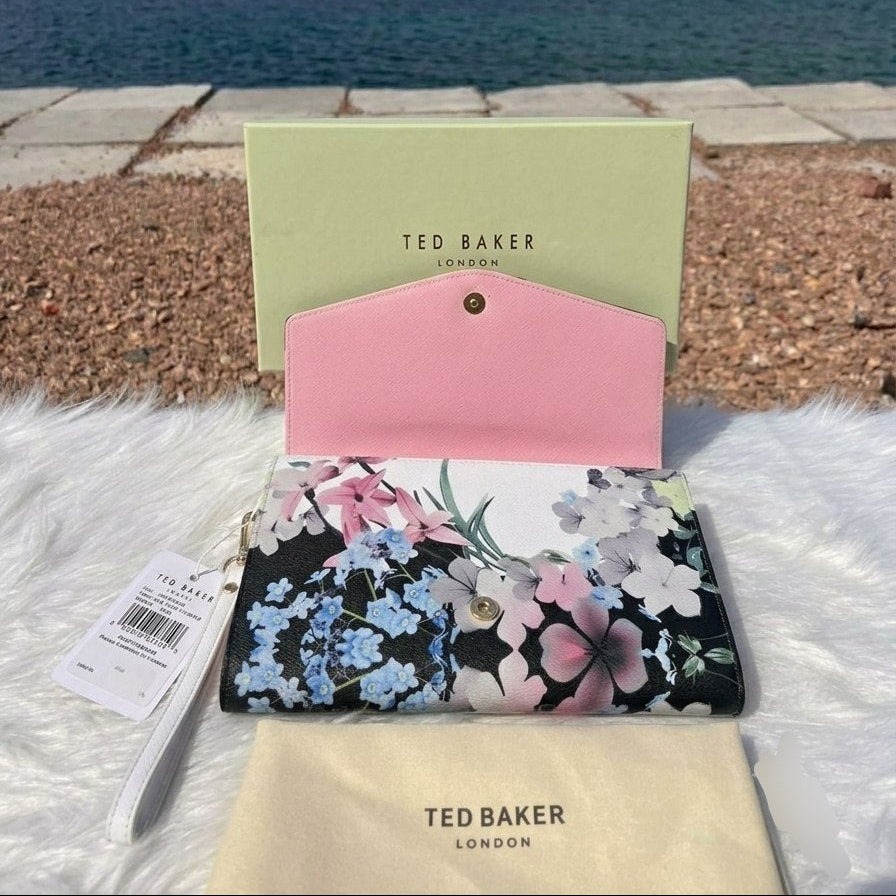 Ted Baker Floral Mirror Pouch in Elegant Botanical Print 🌸✨