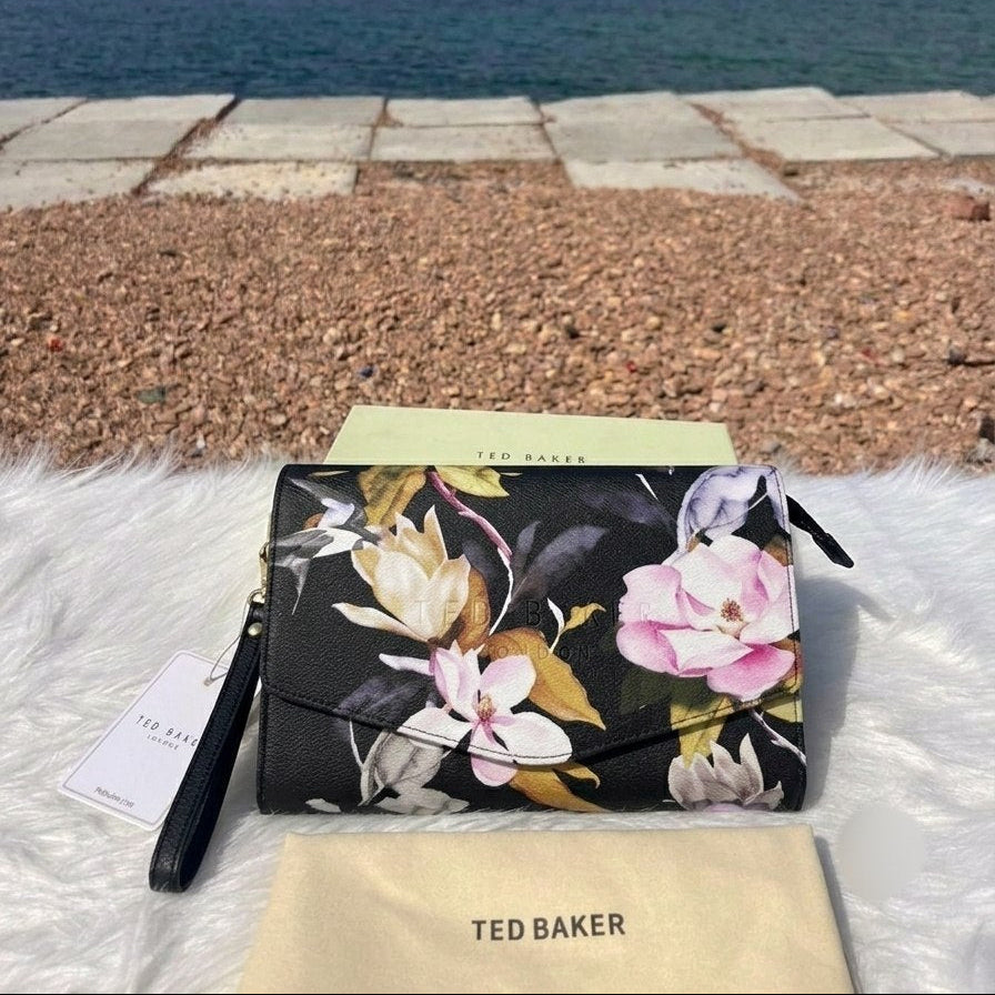 Ted Baker Floral Mirror Pouch in Elegant Botanical Print 🌸✨