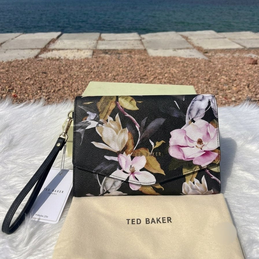 Ted Baker Floral Mirror Pouch in Elegant Botanical Print 🌸✨