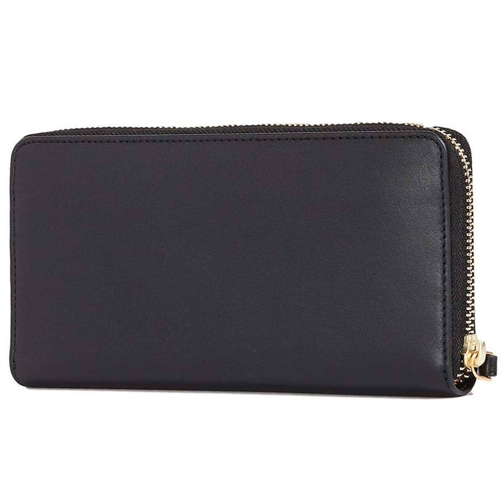 Tory Burch Black Leather Continental Zip Wallet with Gold Logo 🖤✨