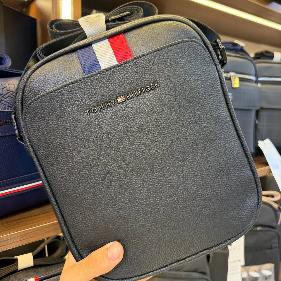 Tommy Hilfiger Signature Stripe Black Crossbody Bag 👜✨