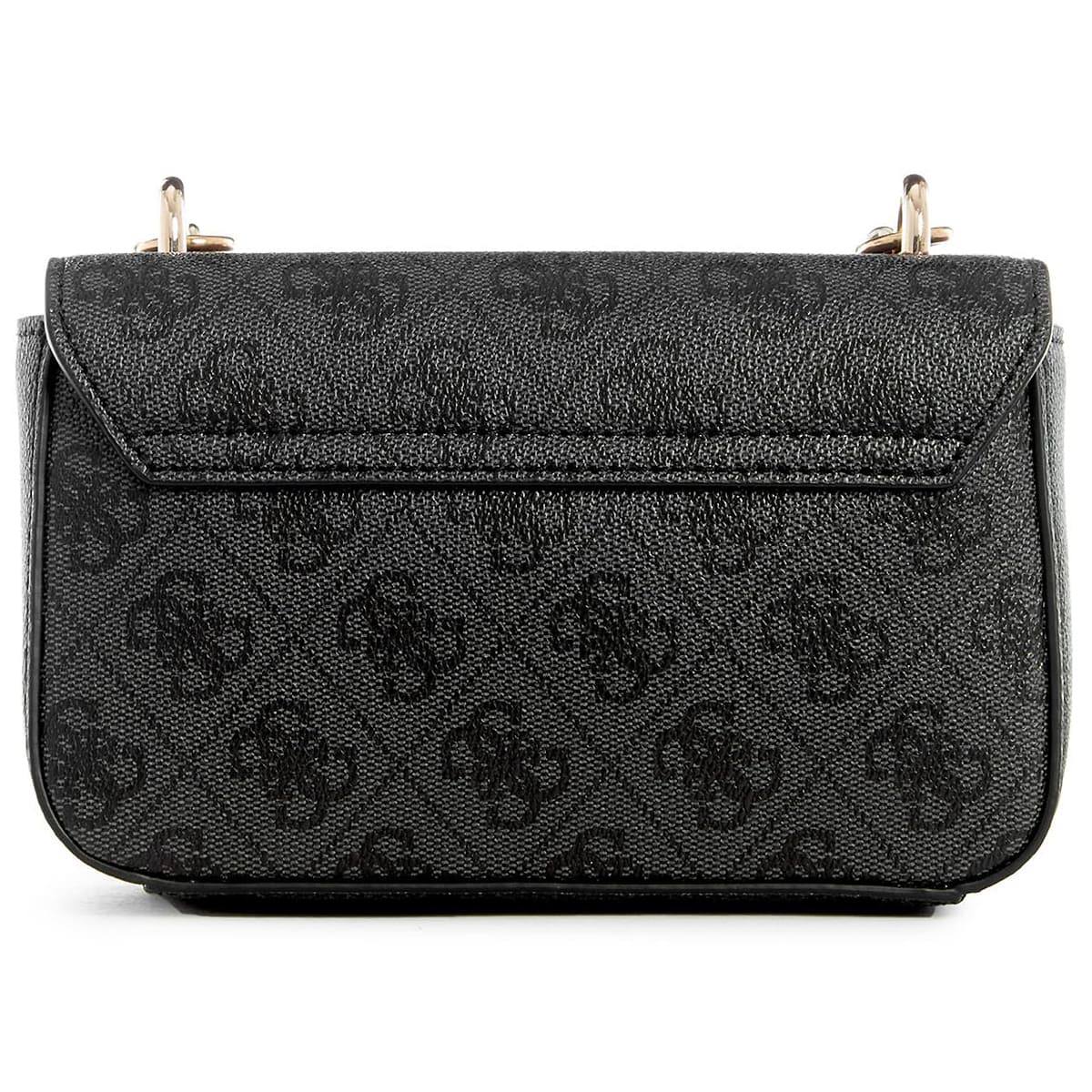 Guess Est 1981 Black Logo Crossbody with Gold-Tone Chain 🖤✨