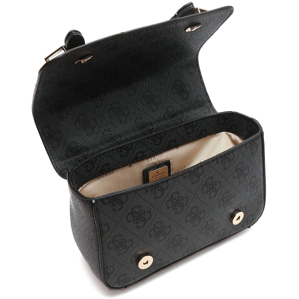 Guess Est 1981 Black Logo Crossbody with Gold-Tone Chain 🖤✨