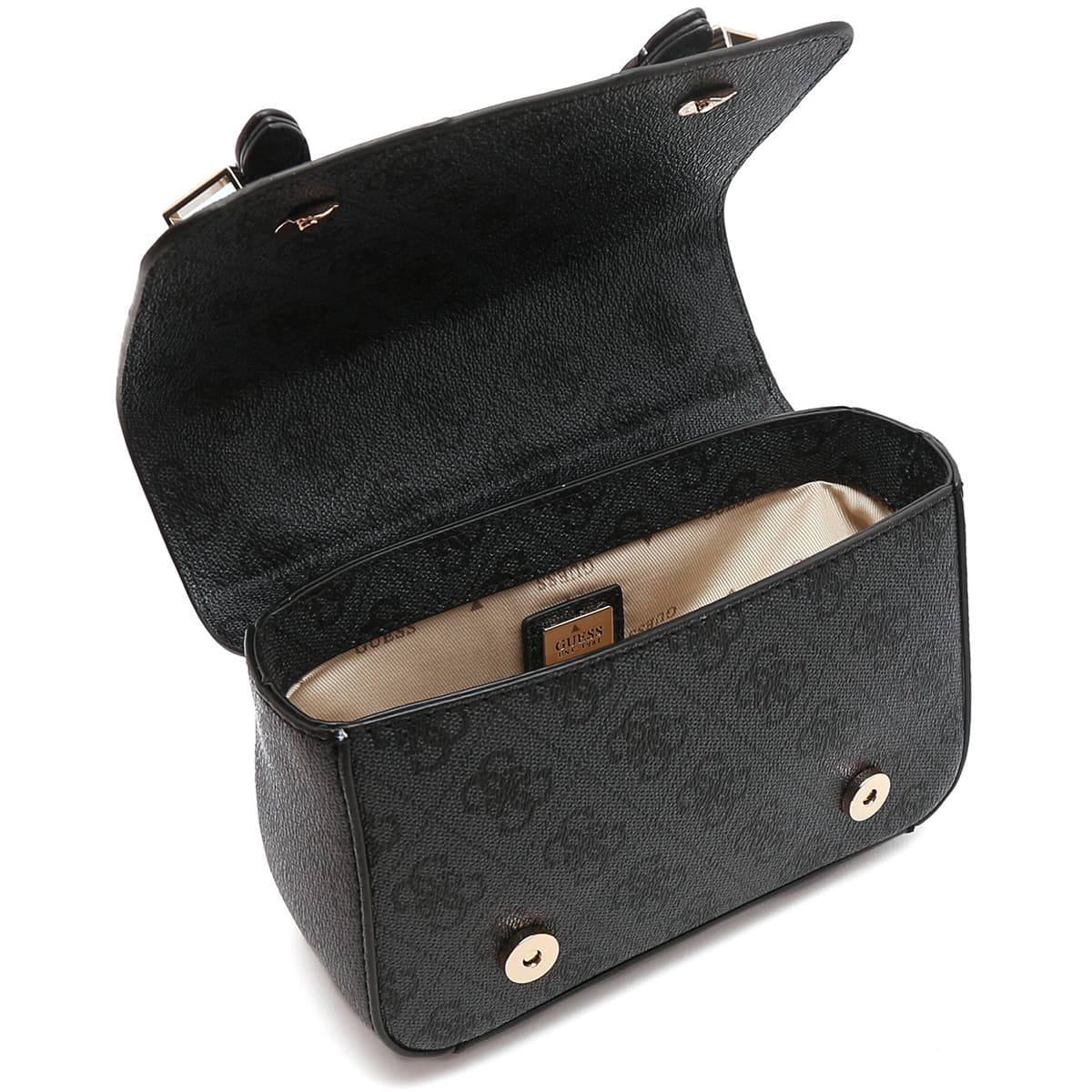 Guess Est 1981 Black Logo Crossbody with Gold-Tone Chain 🖤✨