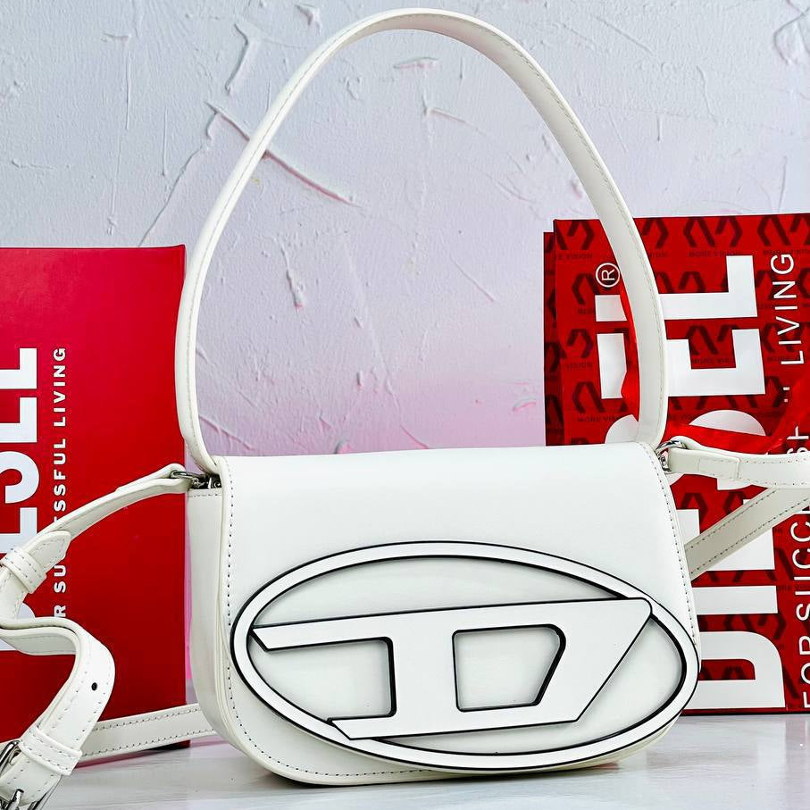 Diesel Signature Logo Shoulder Bag in Pastel Tones 👜✨