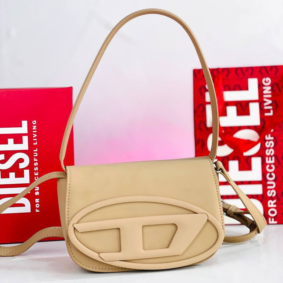 Diesel Signature Logo Shoulder Bag in Pastel Tones 👜✨