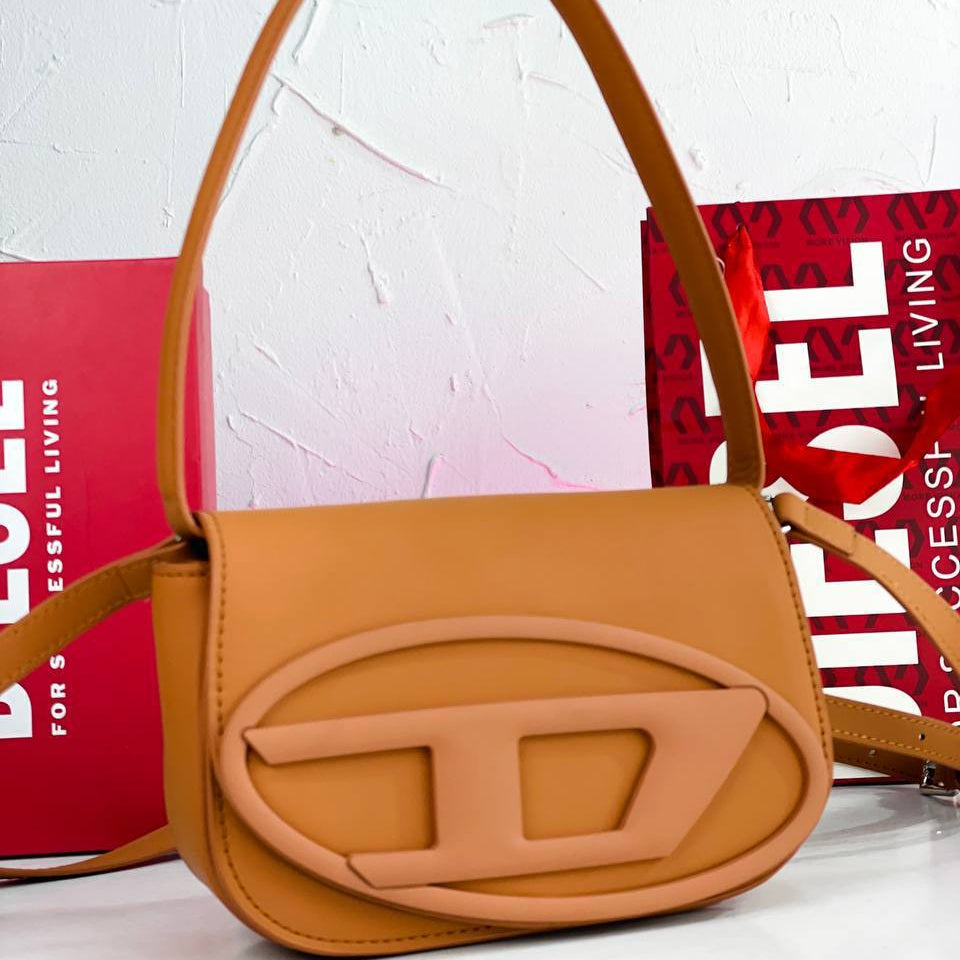Diesel Signature Logo Shoulder Bag in Pastel Tones 👜✨