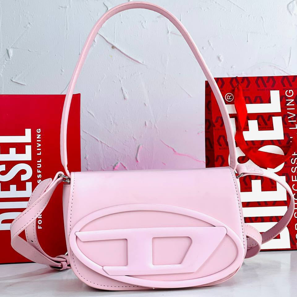 Diesel Signature Logo Shoulder Bag in Pastel Tones 👜✨
