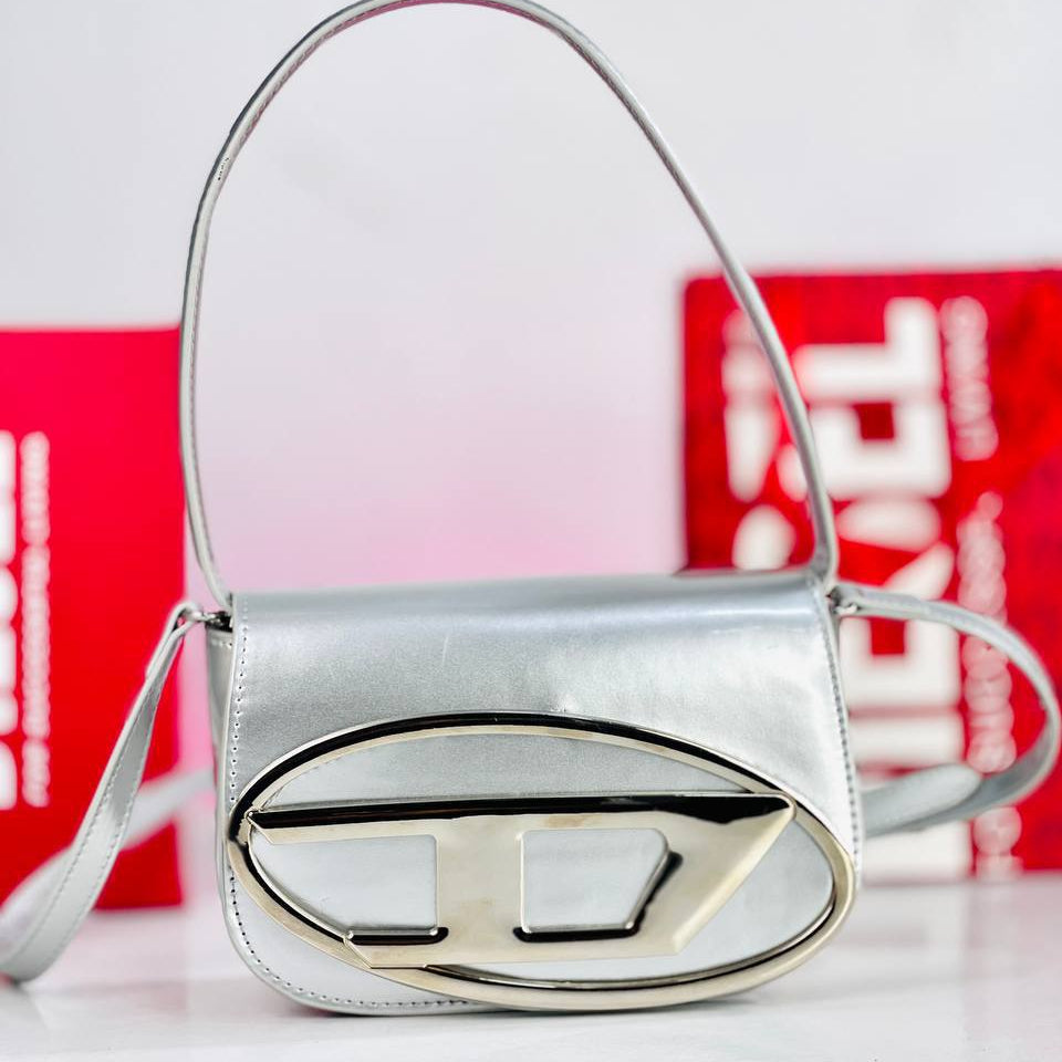 Diesel Signature Logo Shoulder Bag in Pastel Tones 👜✨