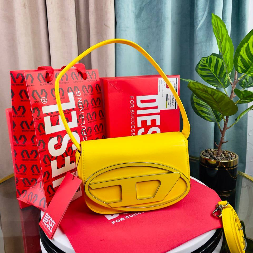 Diesel Signature Logo Shoulder Bag in Pastel Tones 👜✨