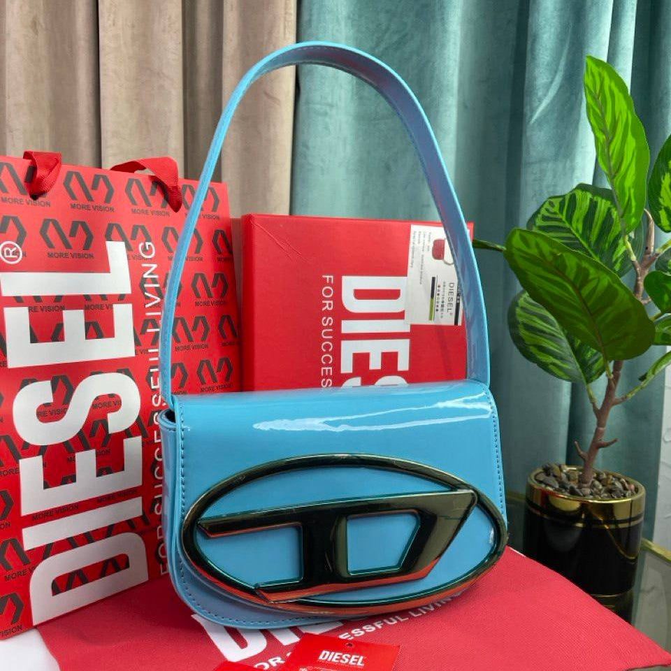 Diesel Signature Logo Shoulder Bag in Pastel Tones 👜✨
