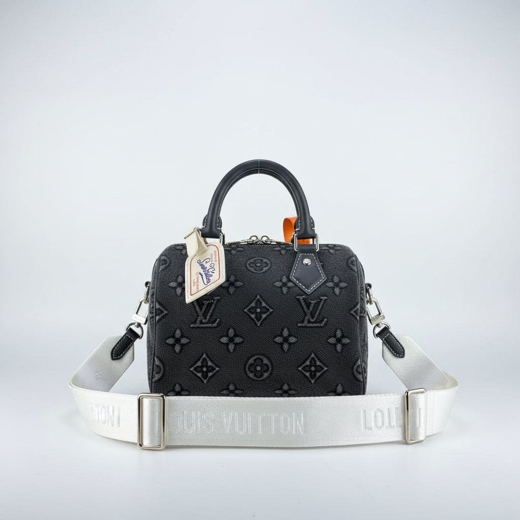 Louis Vuitton Monogram Denim Handbag with Branded Strap 👜✨
