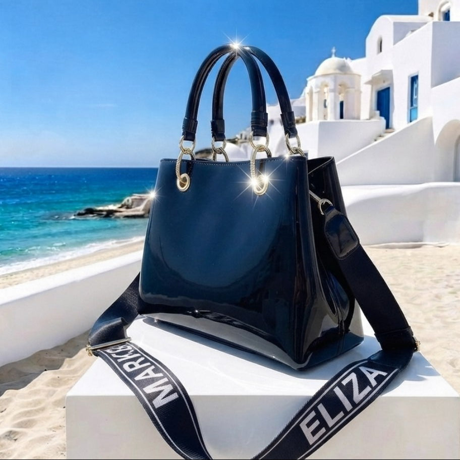 Marc Eliza Glossy Silicone Statement Bag