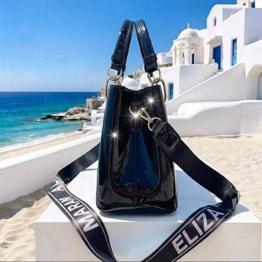 Marc Eliza Glossy Silicone Statement Bag