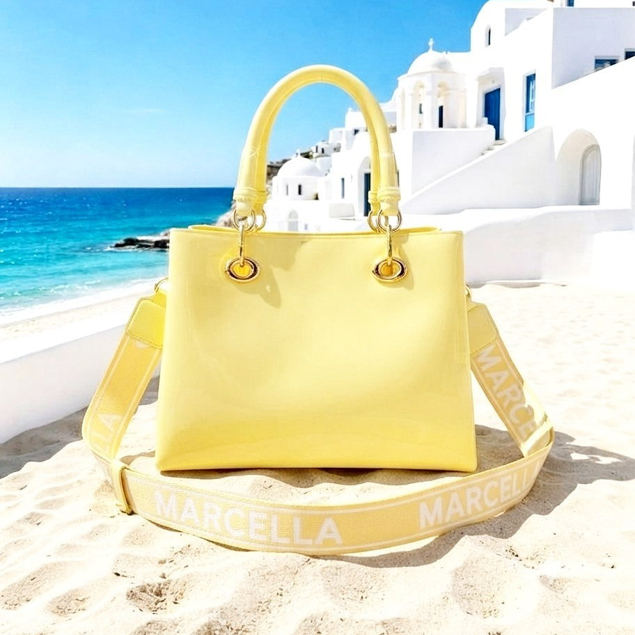 Marc Eliza Glossy Silicone Statement Bag