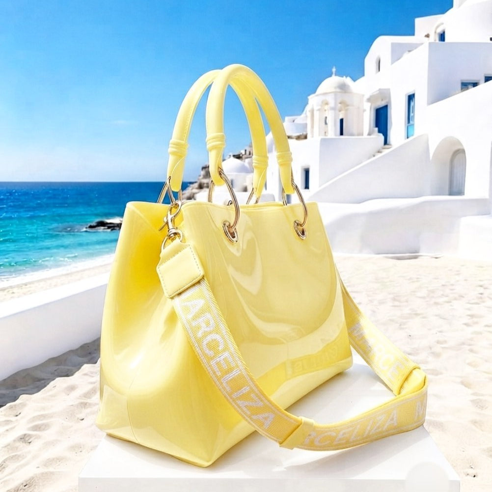 Marc Eliza Glossy Silicone Statement Bag