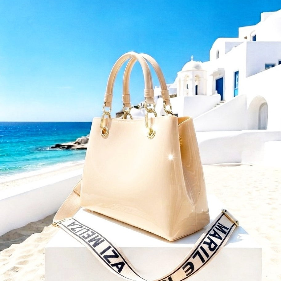 Marc Eliza Glossy Silicone Statement Bag