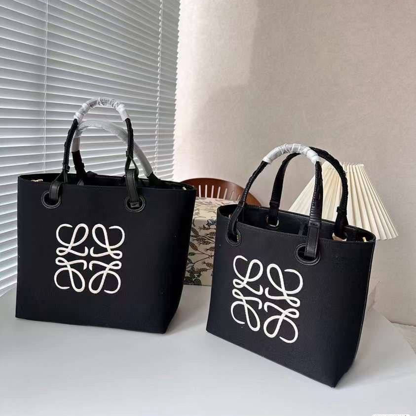Loewe Large Anagram Tote Bag in Tan
