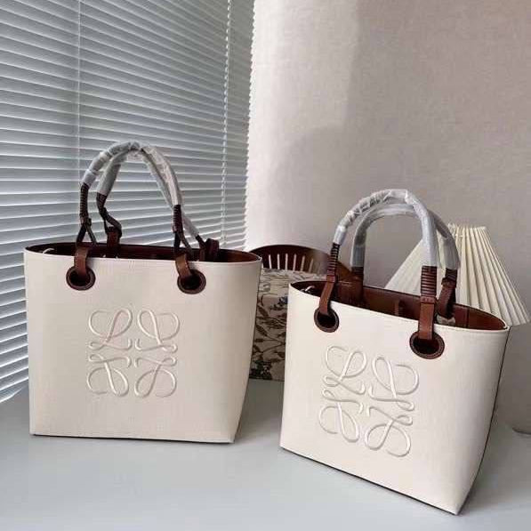 Loewe Large Anagram Tote Bag in Tan