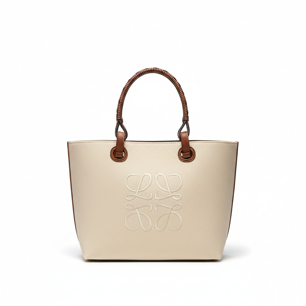 Loewe Large Anagram Tote Bag in Tan