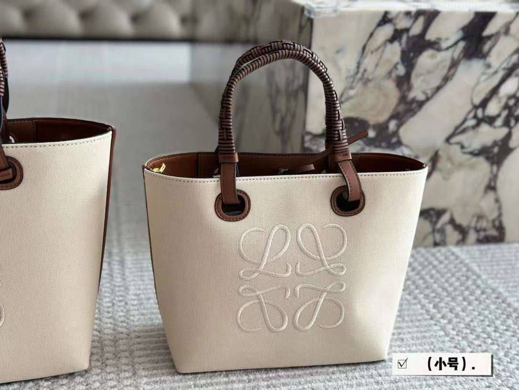 Loewe Large Anagram Tote Bag in Tan