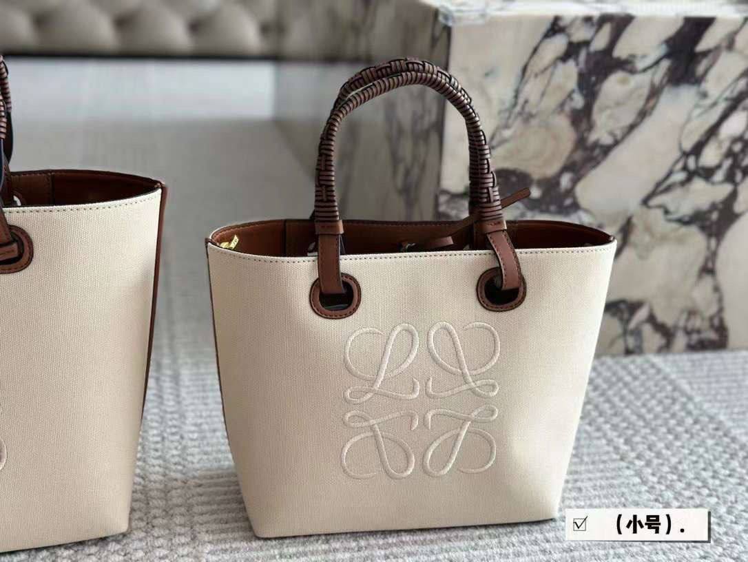 Loewe Large Anagram Tote Bag in Tan