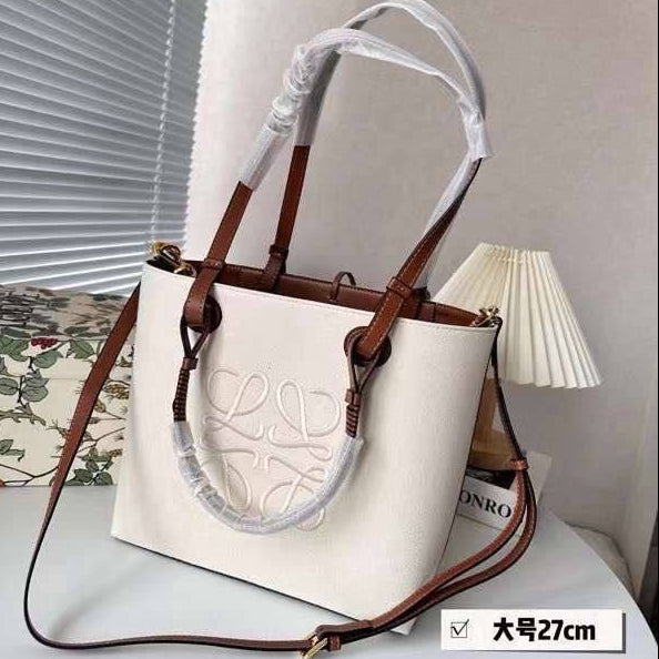 Loewe Large Anagram Tote Bag in Tan