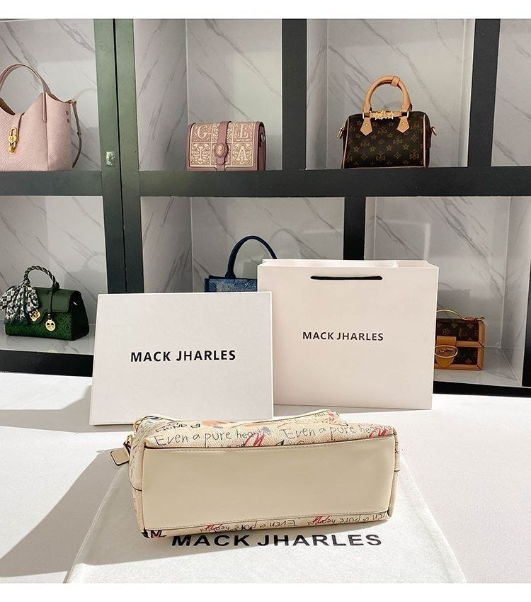 Mack Jharles Graffiti Print Artistic Shoulder Bag