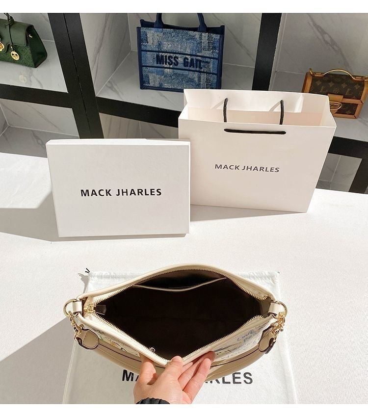 Mack Jharles Graffiti Print Artistic Shoulder Bag