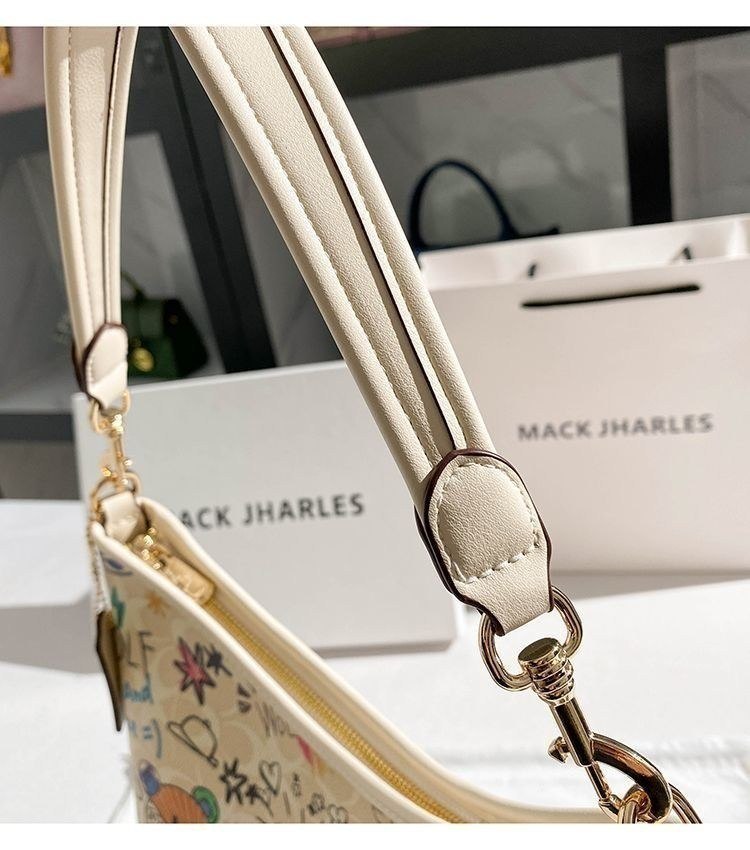 Mack Jharles Graffiti Print Artistic Shoulder Bag
