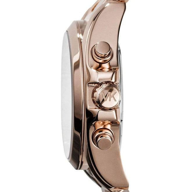 Michael Kors Rose Gold and White Ceramic Chronograph Watch