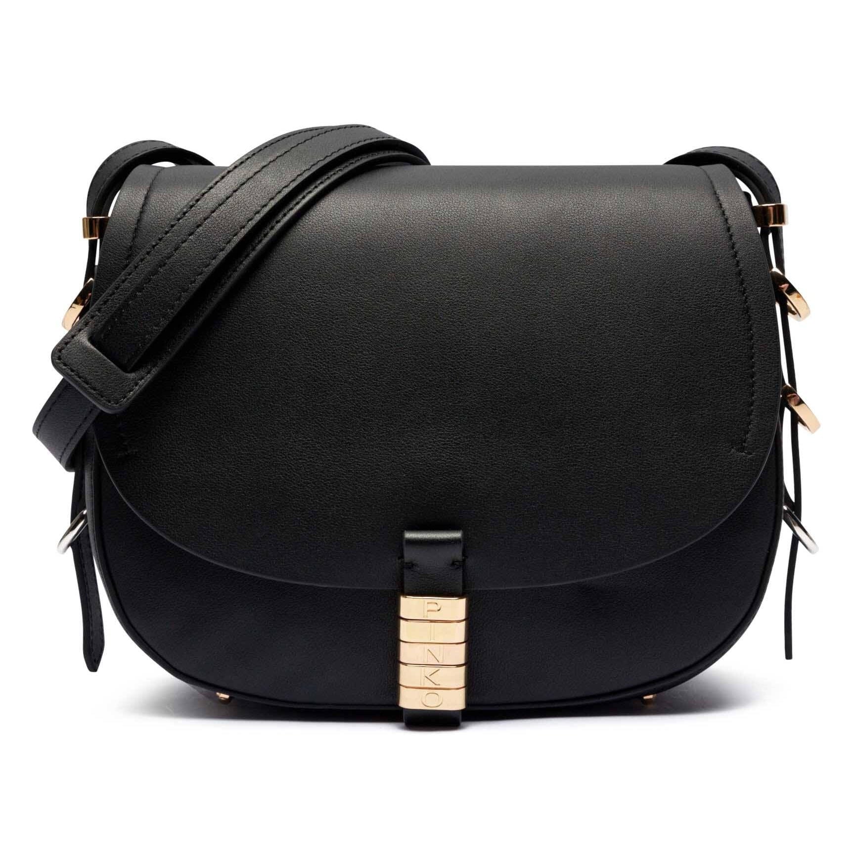 Pinko Mirror Original Leather Saddle Bag